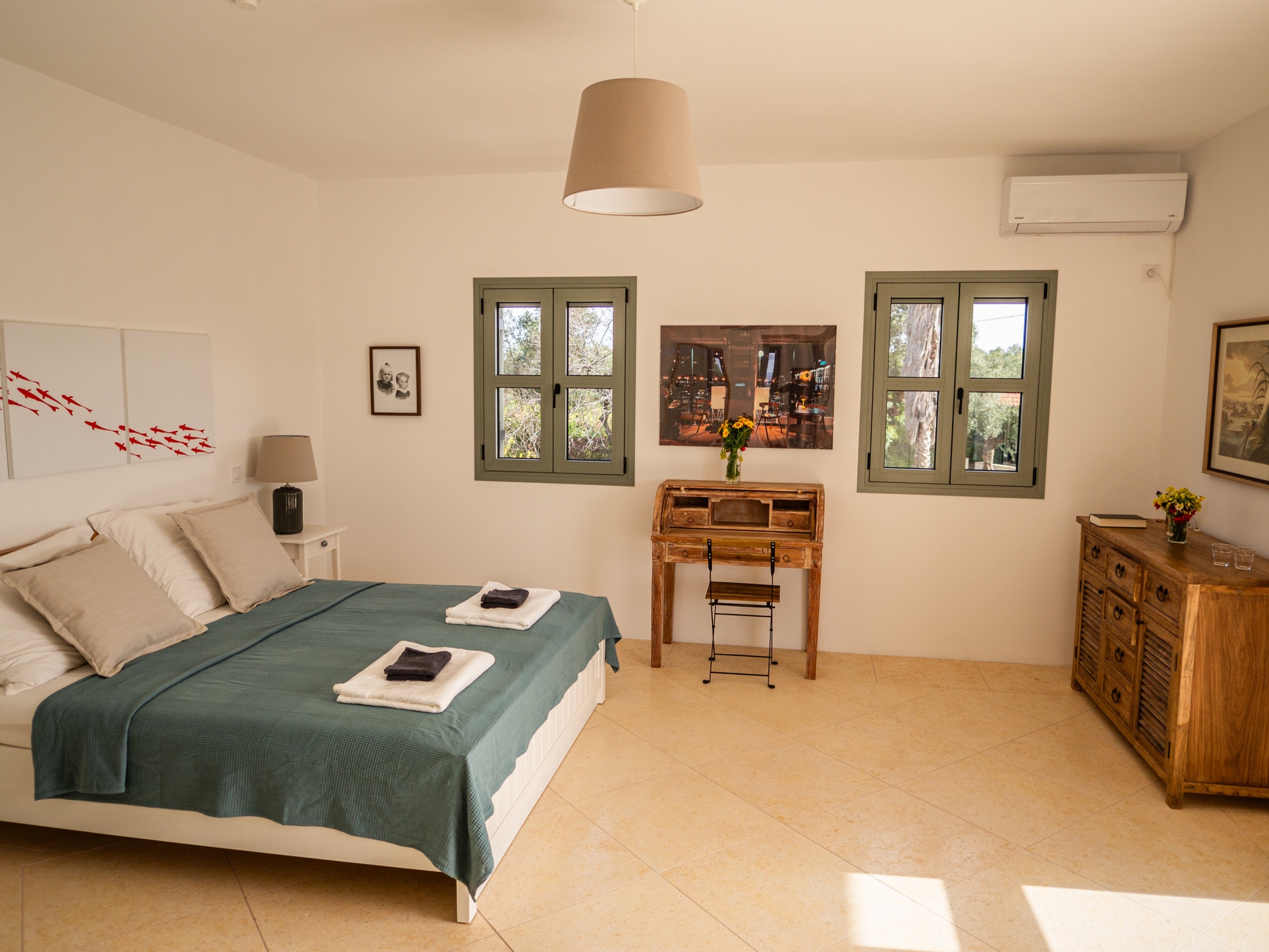 Schlaf und Badezimmer villa gerakada koroni peloponnes 19